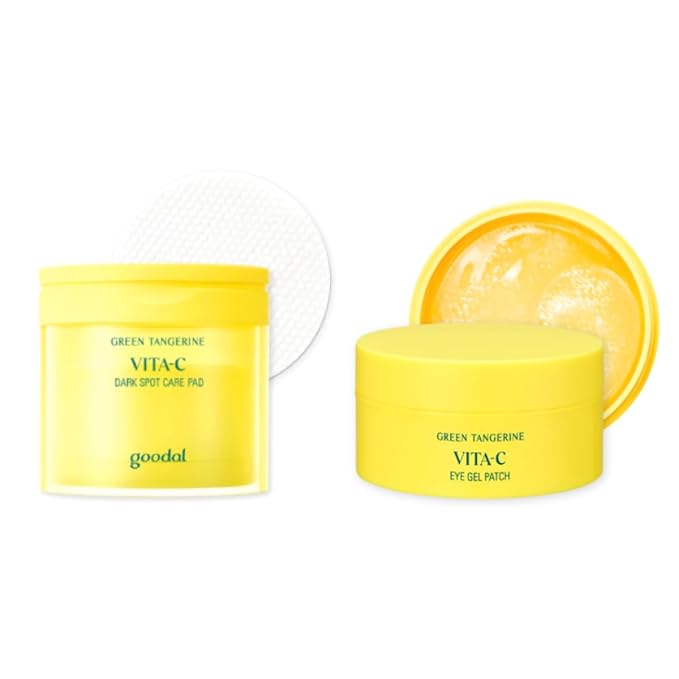 GOODAL [Bundle] Green Tangerine Vita C Skin Care Duo : Toner Pads, Eye Patch