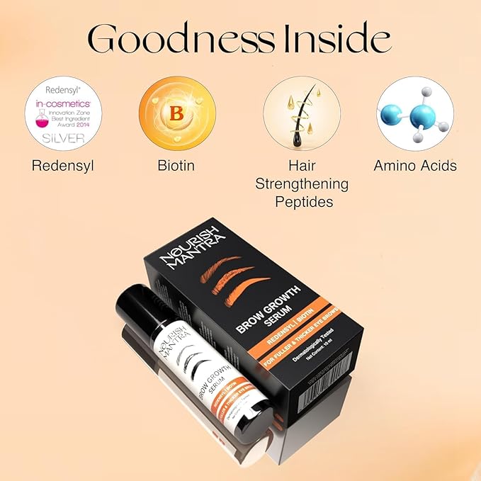 Nourish Mantra Eyebrow Growth Serum 10 ml and Ratrani Moroccan Lava Face Wash 100 ml