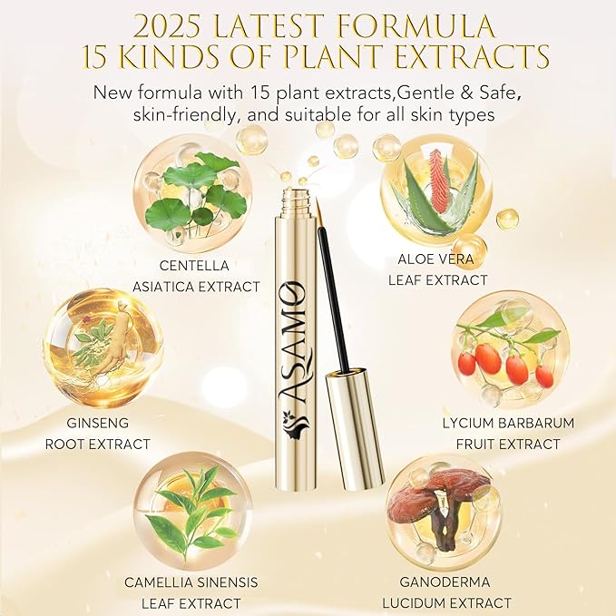 Eyelash Growth Serum – 15 Plant Extracts for Longer Lashes, Natural Beauty Enhancement,eye lash serum growth